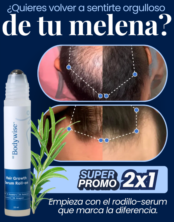 2x BodyWise Hair Growth  - Sérum Capilar Anticaída y Crecimiento Intensivo